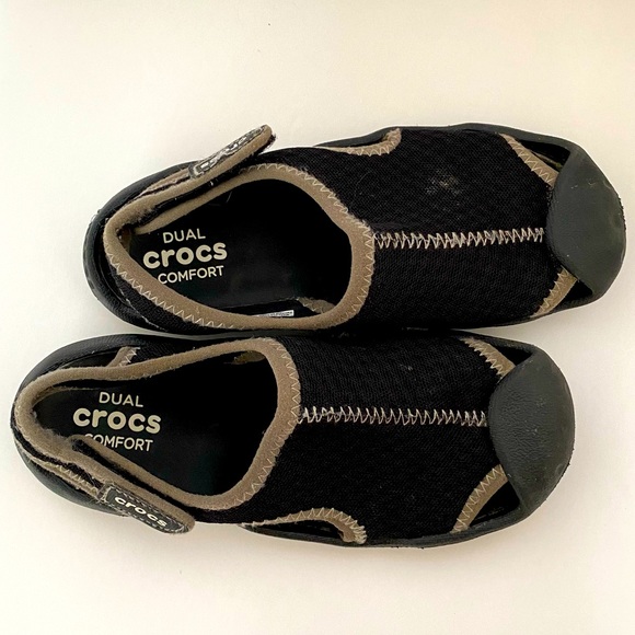 Crocs Dual Comfort Black Water Shoes Size 13 - Picture 2 of 5